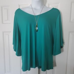 Emerald green plus size jewel tone Taurus blouse